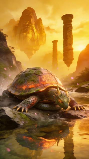 金色幻境中的玄武神龟