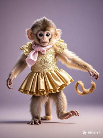 金裙小猴舞动时光 ✨