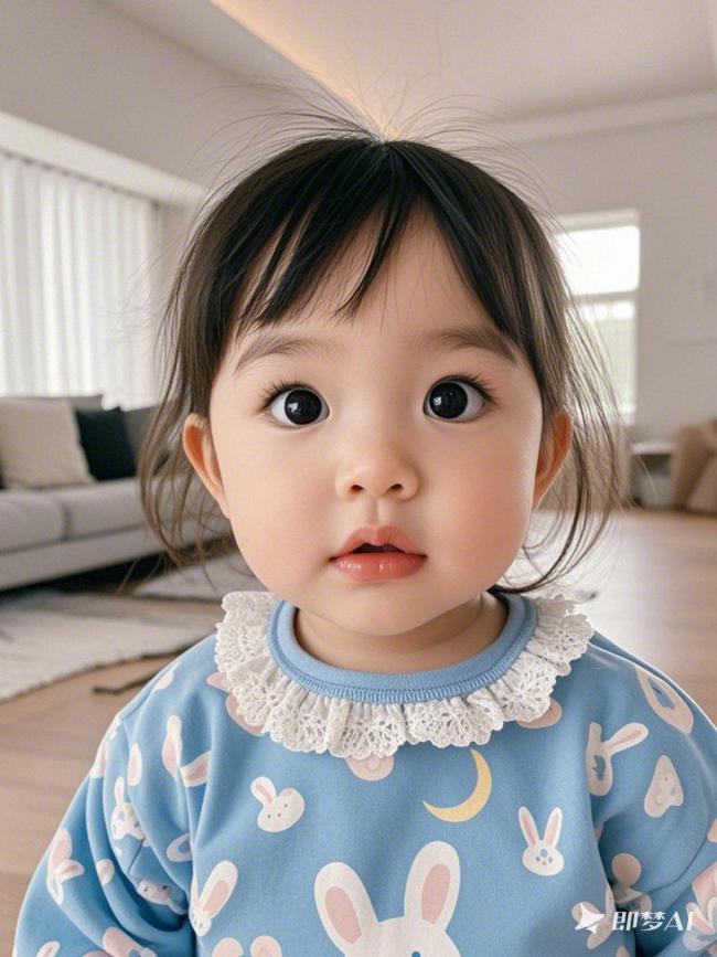 萌娃居家特写：温柔眼神直击人心