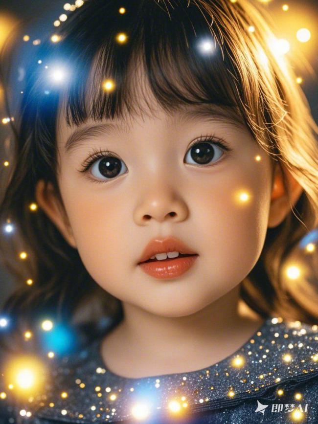 星光下的童真笑脸