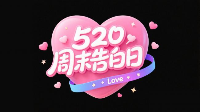 520周末告白日甜蜜海报设计