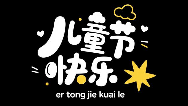 儿童节快乐卡通设计海报