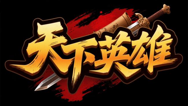 天下英雄：金戈铁马武侠LOGO设计