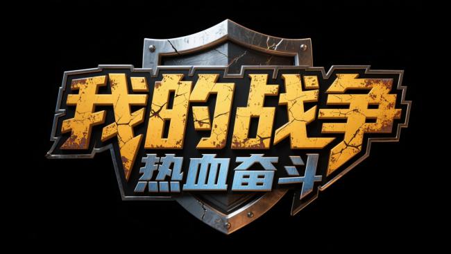 我的战争热血奋斗金属盾牌LOGO设计