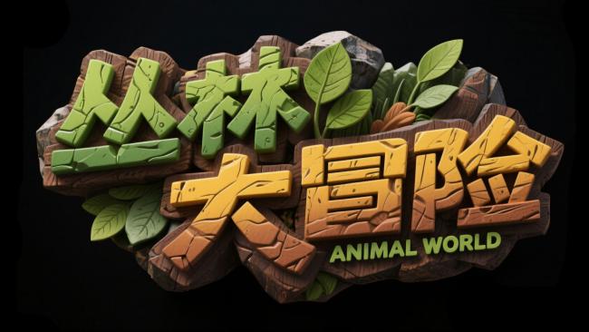 丛林大冒险3D立体标志设计