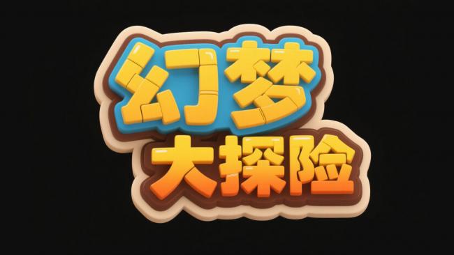 幻梦大探险3D积木Logo设计