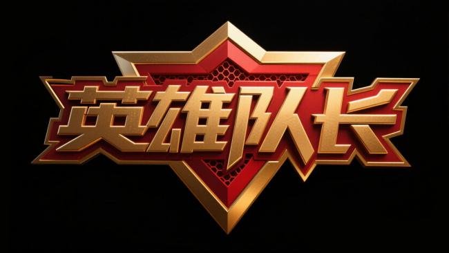 英雄队长金色徽章标志设计图
