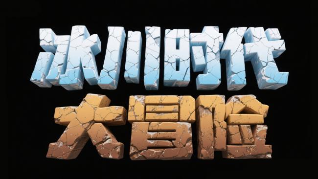 冰川时代大冒险：裂纹立体字特效