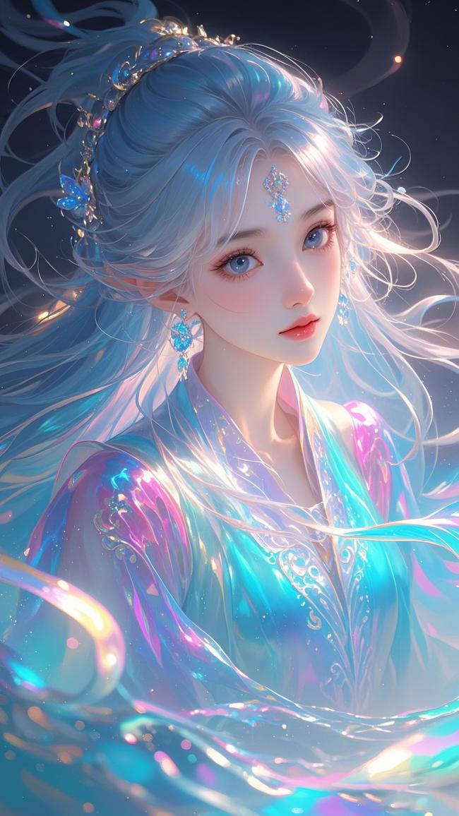 银发仙姬浮光掠影，星夜霓裳幻境图