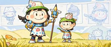 卡通探险小队手绘插画