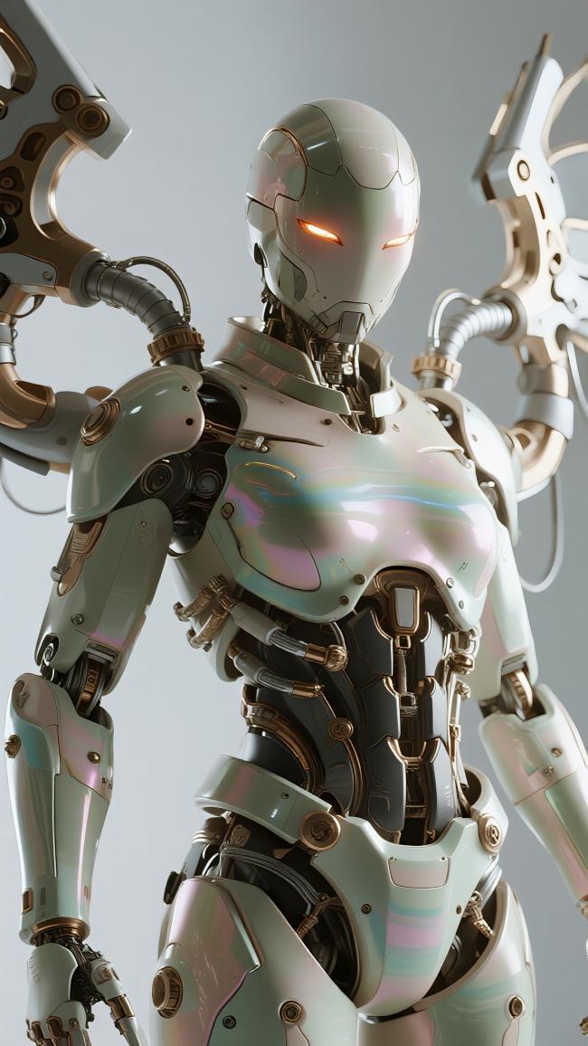 未来机械女战士3D高清渲染图