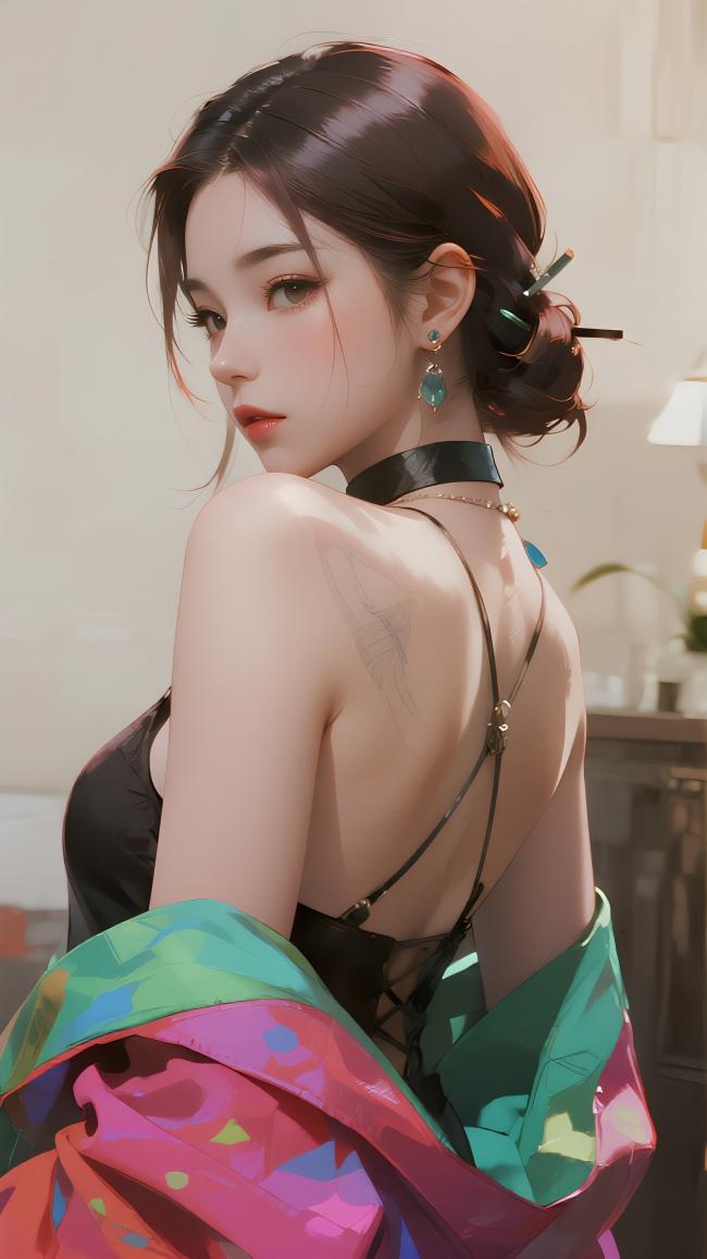 汉服少女背影写真｜柔光质感8K高清