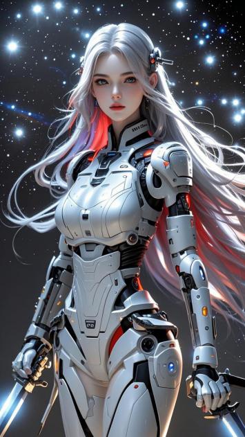 银发机甲女战士战星海