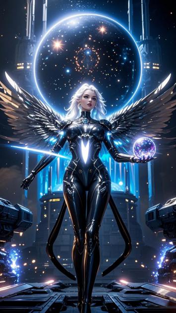 赛博天使：未来女战士持星核立于霓虹都市