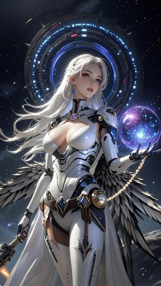 银发机甲天使：赛博朋克星空战场