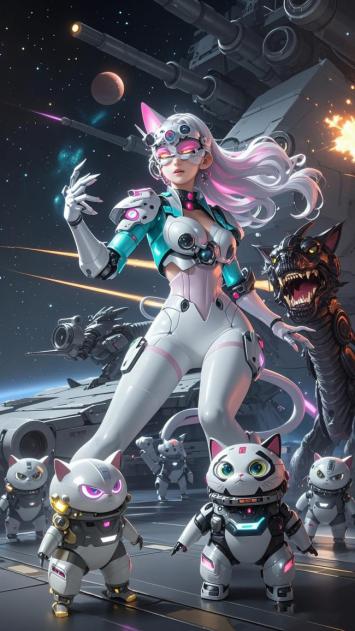 赛博猫战姬：太空战舰上的机械猫兵军团