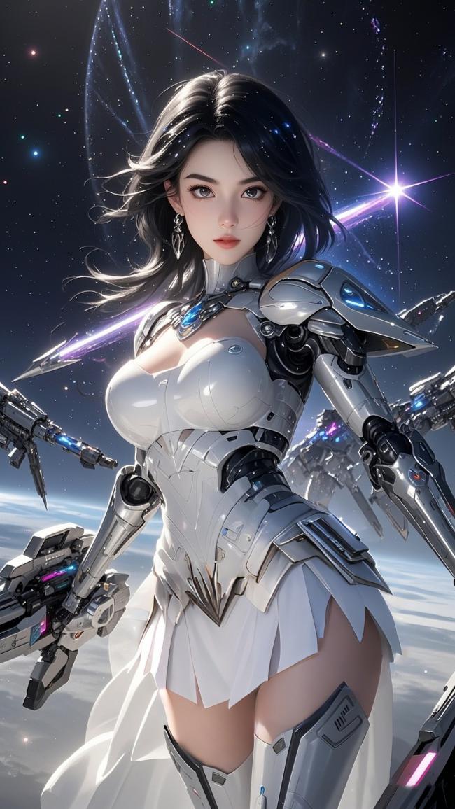 赛博朋克女战士星际战姿