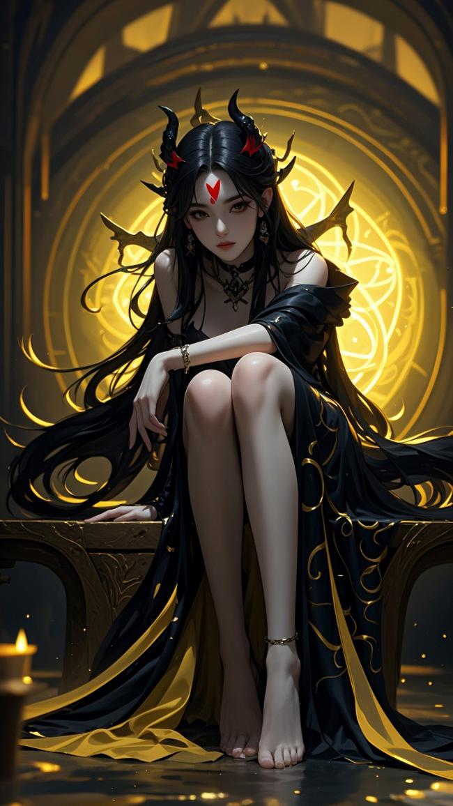 暗黑女神坐镇魔法圣殿，黑金华服尽显威严