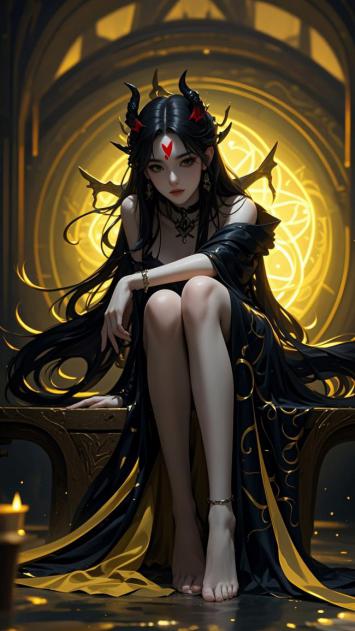 暗黑女神坐镇魔法圣殿，黑金华服尽显威严