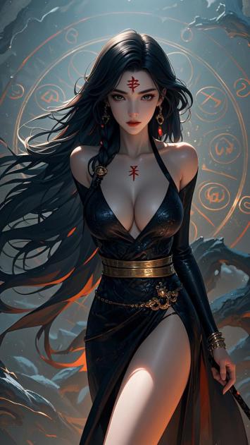 暗黑仙侠女战神，符文环绕神秘登场