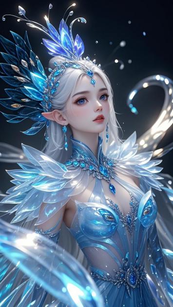 冰霜仙子水晶华服3D渲染图