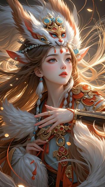 狐妖仙姬水墨动漫插画