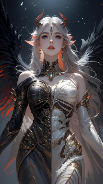 双生天使对称装甲插画