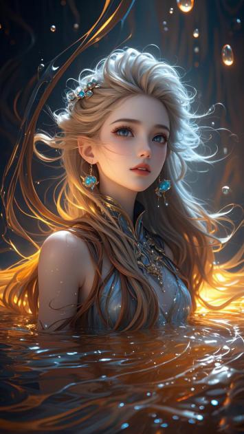 银发女神沉溺幻光之海