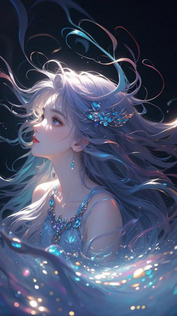 银发仙子浮光舞，赛璐璐梦幻神女图