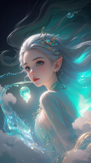 仙侠女神水灵飘渺插画