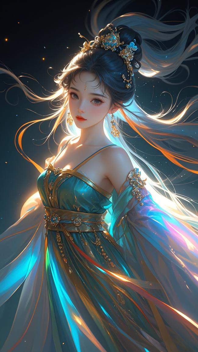 星空仙子：古风霓裳飘逸美图