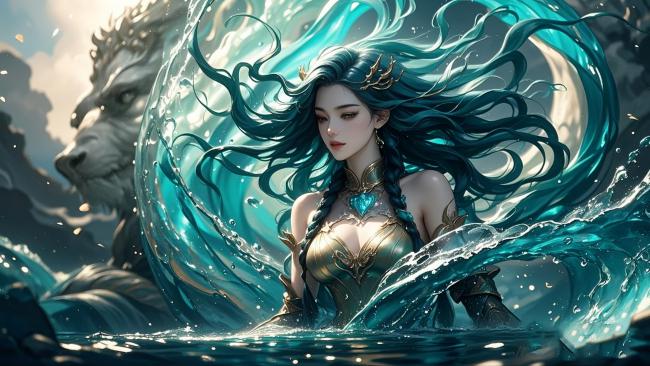 碧海仙姬·水神降临奇幻场景