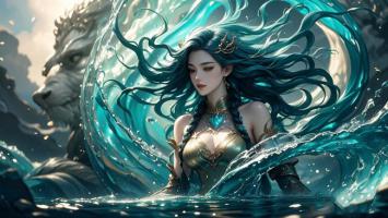 碧海仙姬·水神降临奇幻场景