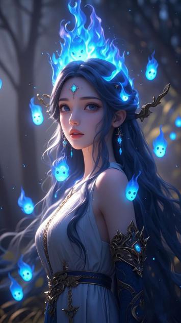 蓝发仙子燃魂火，幽林幻境显神通