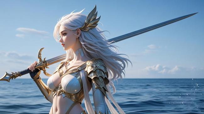 银发剑士立海天之间，写实光影震撼视觉