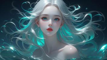 水下银发少女写真 | 冷光梦幻人像
