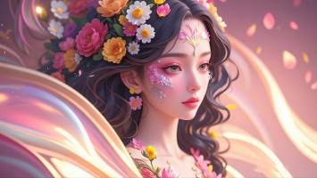 花神少女新中式3D写真