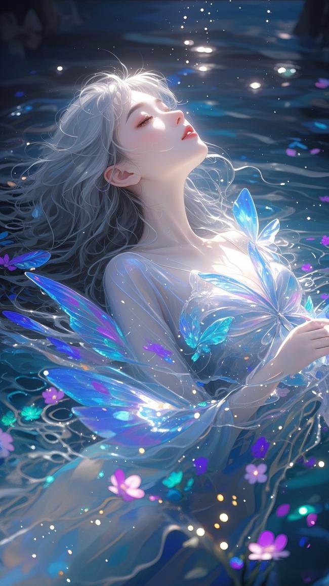 水下精灵蝶翼幻梦图