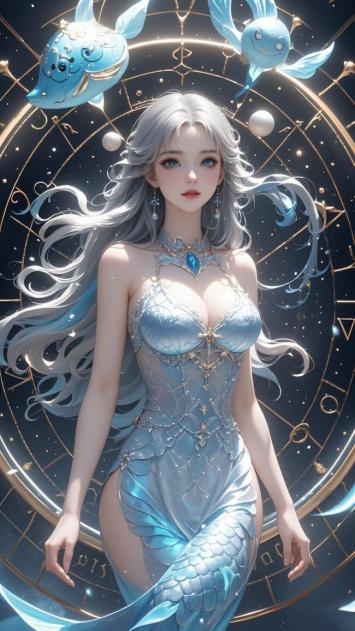 星盘之上的蓝银人鱼女神