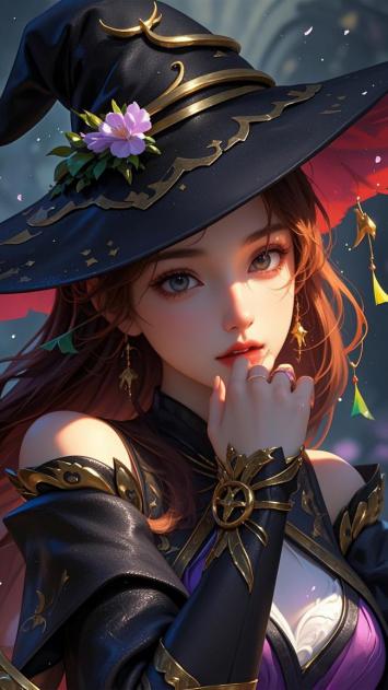 魔法女巫角色插画｜3D渲染高清细节