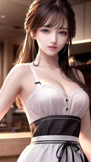 动漫女仆少女高清写真插画