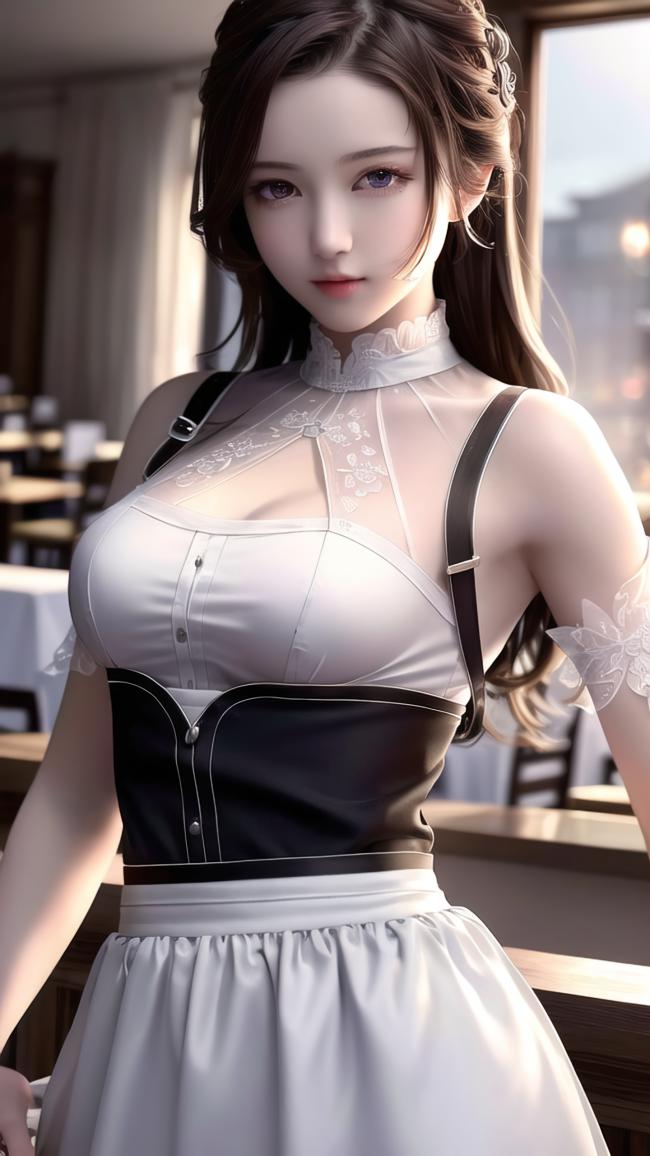 汉服女仆写真：柔光下的优雅侍者