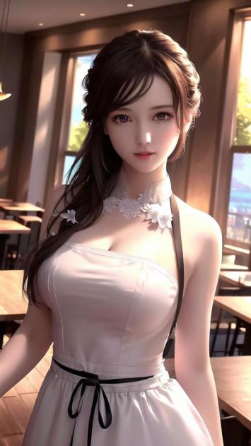 汉服少女咖啡厅写真，柔光温婉如画