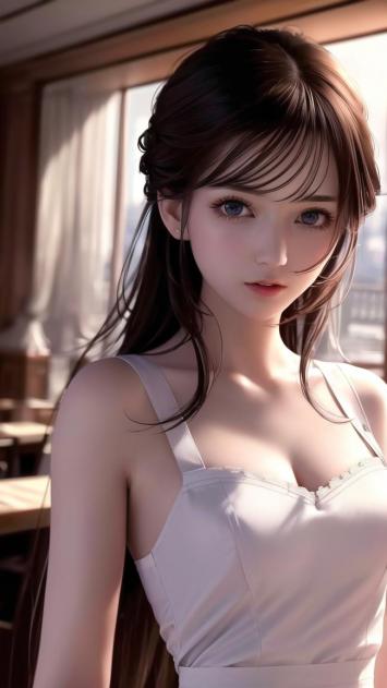 日系动漫少女窗边写真，柔光治愈系颜值担当