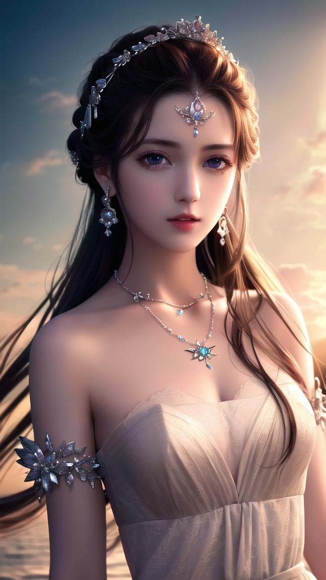 仙侠女神日落写真｜8K写实风格