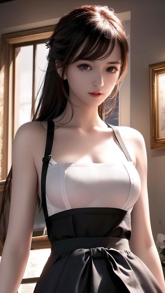 晨光中的写实少女肖像，光影柔美细节逼真