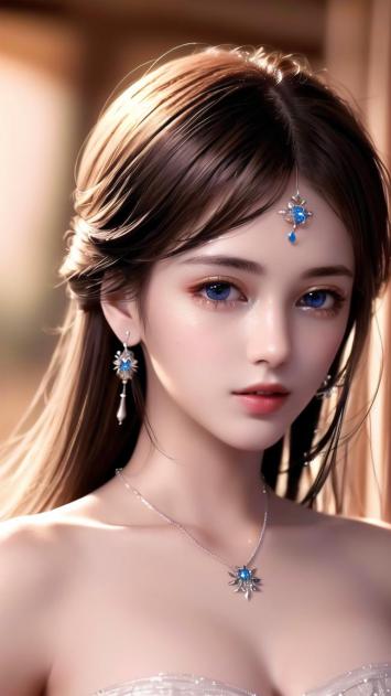 古风仕女写真：蓝宝华饰，柔光倾城