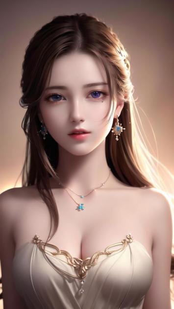 古典贵妇写实肖像，暖光柔焦显华贵