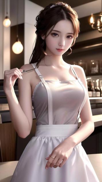 暖光下的优雅女郎写真图