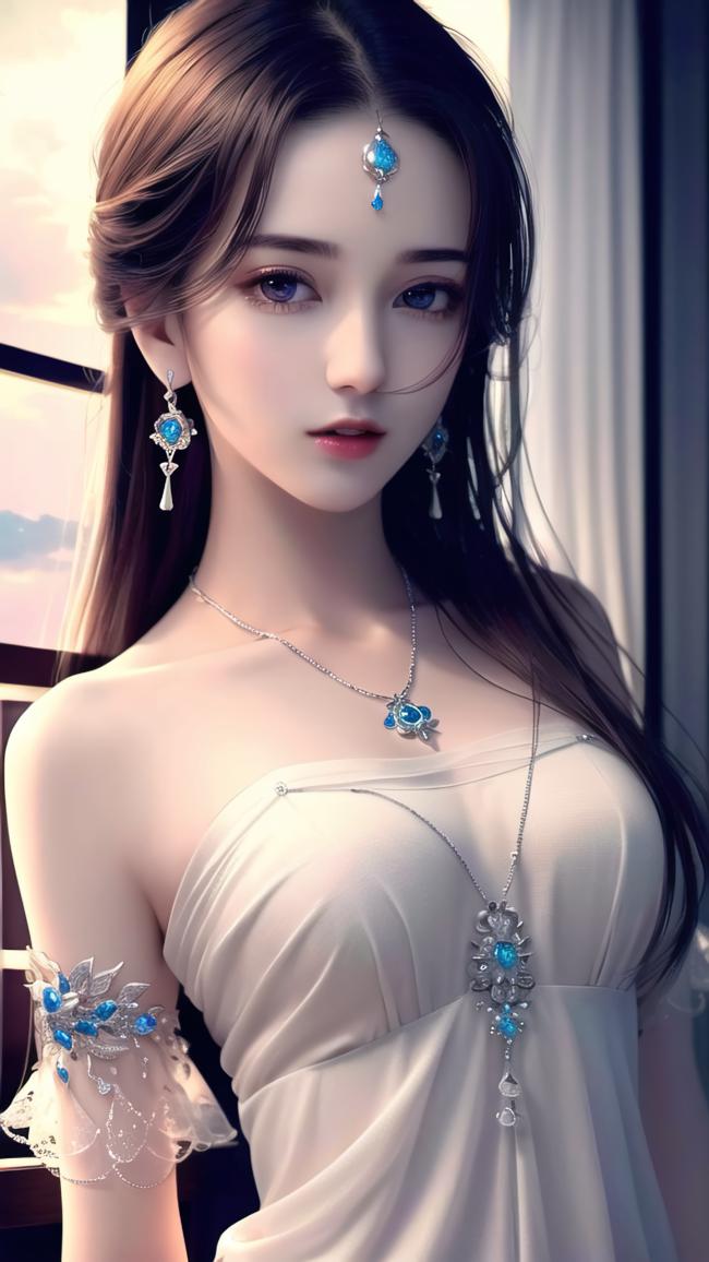 古风仕女写真：蓝宝石华服美人图